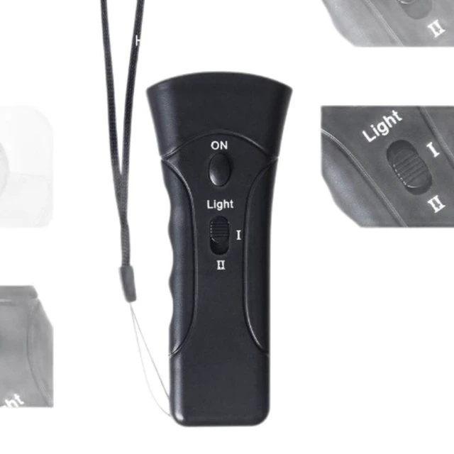 Alt view image 7 of 7 - Dual-Head Ultrasonic Dog Repeller Anti-Barking Dog Training Device Portable Lightweight High-Frequency Pet Deterrent for Outdoor Walking Hiking Camping Safe Dog Behavior Correction Tool for Dogs