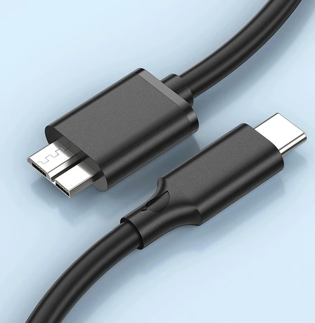 Alt view image 2 of 4 - USB 3.0 Type-C to Micro B 5Gbps High-Speed Data Transfer and Power Supply Cable 2.5-inch External HDD SSD Connection Cord with Copper Core Shielding for USB-C Laptops PCs and Phones 0.5M