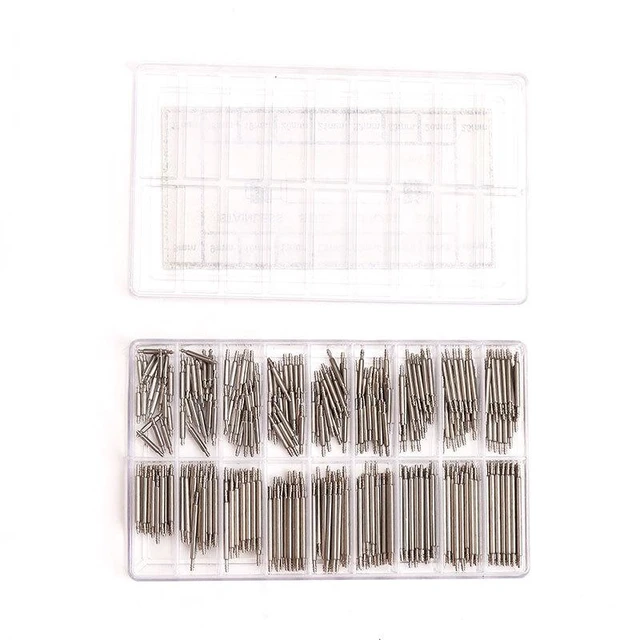 Alt view image 2 of 5 - Watch Spring Bar Pins Stainless Steel Watch Band Repair Kit Assorted 8mm-25MM Strap Link Pins for Metal Leather Silicone Bands Quartz Mechanical Smart Watches Replacement Accessories 144PCS