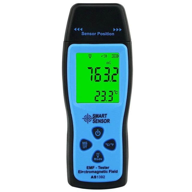 Alt view image 4 of 6 - AS1392 Handheld Electromagnetic Field Meter EMF Radiation Tester with 4-Digit LCD 30Hz300Hz Frequency Range T/mG Dual Units Data Hold and Max Value Capture