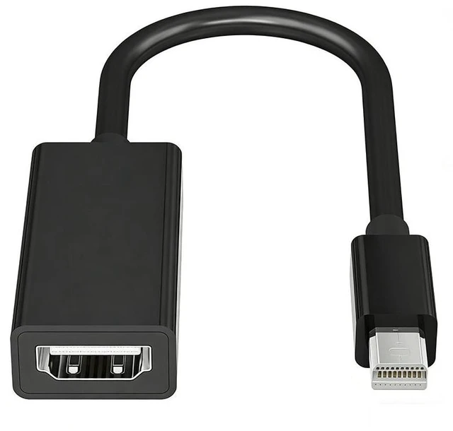 Main image of Mini DisplayPort to HDMI Cable Adapter 4K@30Hz 1080P@60Hz Mini DP to HDMI Video Converter Cord Plug & Play Gold-Plated Shielded Display Cable for PC Laptop TV Monitor Projector