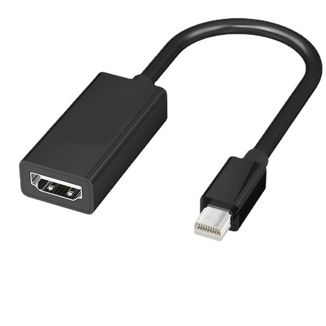 Alt view image 3 of 3 - Mini DisplayPort to HDMI Cable Adapter 4K@30Hz 1080P@60Hz Mini DP to HDMI Video Converter Cord Plug & Play Gold-Plated Shielded Display Cable for PC Laptop TV Monitor Projector