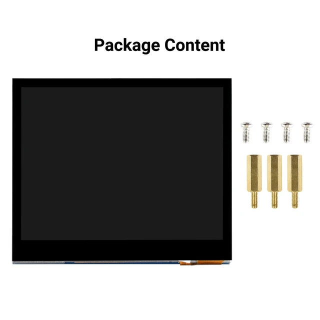 Alt view image 2 of 7 - 3.5inch IPS LCD Display 640x480 DPI666 GPIO Touchscreen Monitor 5-Point Capacitive Touch Panel I2C Interface 60Hz Refresh Rate Toughened Glass Cover For Raspberry Pi 5/4B/3B