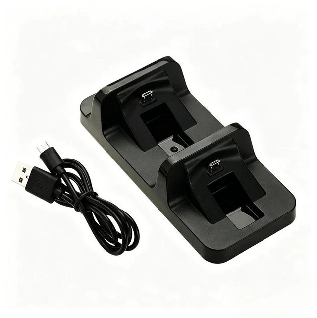 Main image of TP4-002 Dual Wireless Controller Charging Dock Dual Slot Charging Stand USB Powered Charger for Sony PS4/PS4 Slim/PS4 Pro DualShock 4 Controllers Simultaneous 2-Controller Charging LED Indicators