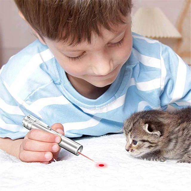 Alt view image 5 of 5 - 3-in-1 LED Cat Teaser Light with Red Laser UV Purple Light and White Flashlight Interactive Pet Exercise Toy Handheld Stain Detection Light for Cats & Kittens Portable Emergency Lighting