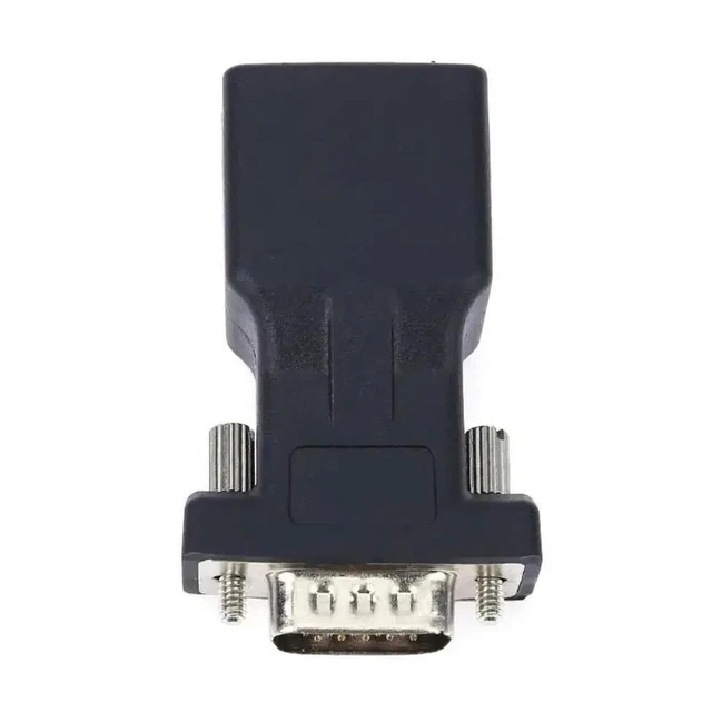 Alt view image 3 of 3 - RJ45 to RS232 Extender Adapter Male RJ45 to Female RS232 Converter LAN CAT5 CAT6 Ethernet Network Cable Adapter Computer and Network Switch Interface Converter