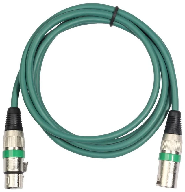 Main image of XLR Male to Female Microphone Cable 1/4-inch TRS Balanced Audio Line OFC Core Anti-Interference Cable for Microphones Mixers Sound Cards and Audio Interfaces Green 70.86in