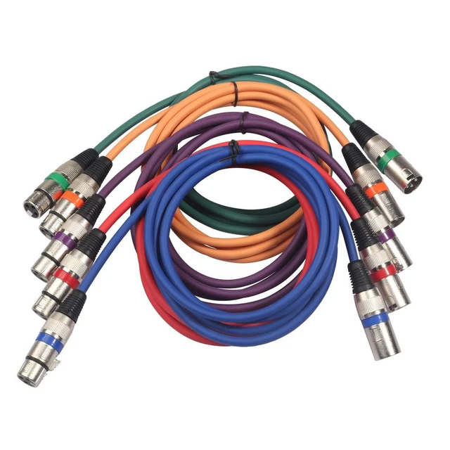 Alt view image 3 of 4 - XLR Male to Female Microphone Cable 1/4-inch TRS Balanced Audio Line OFC Core Anti-Interference Cable for Microphones Mixers Sound Cards and Audio Interfaces Green 70.86in