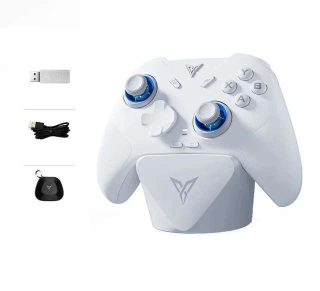 Alt view image 2 of 7 - Direwolf 4 Gaming Controller Wireless Gamepad with Forceflex Adjustable Joysticks Forceswitch Triggers 2.0 1000Hz Polling Rate 6-Axis Gyro Grip Vibration Bluetooth/2.4G Wireless 800mAh Battery