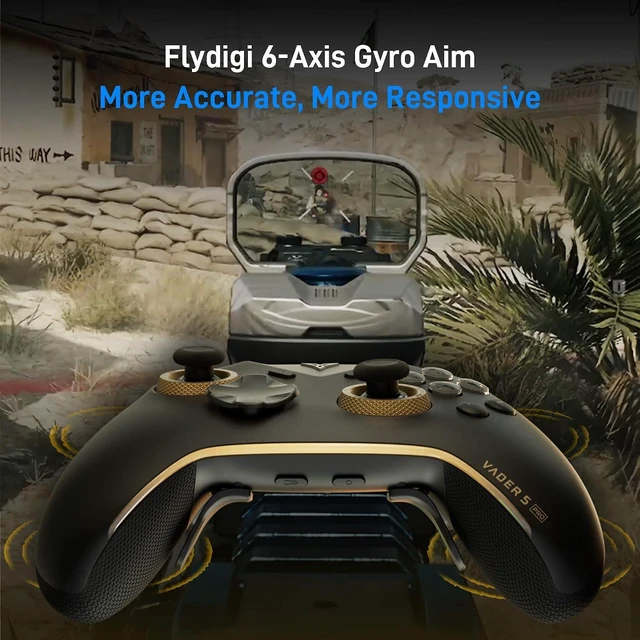 Alt view image 7 of 7 - Vader 5 Pro PC Controller FORCEFLEX Adjustable-Tension Joysticks 3ms Low Latency Gamepad FORCESWITCH Triggers 8 Remappable Buttons 4-Motor Trigger & Grip Vibration 1000mAh Battery 3 Connection Methods