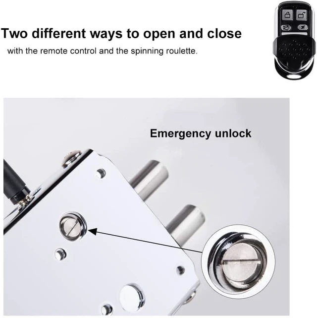 Alt view image 5 of 7 - Electronic Deadbolt Door Lock Kit Smart Wireless Keyless Entry Access Control System Remote Control Security Lock Dual Core Dual System Stainless Steel 0-20m Range Home Hotel Apartment Use