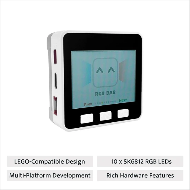 Alt view image 5 of 7 - M5GO IoT Starter Kit V2.7 ESP32 Development Kit with 16MB FLASH 240MHz Dual-Core LX6 Processor 2.0-inch HD IPS Display Six Expansion Units for IoT Projects