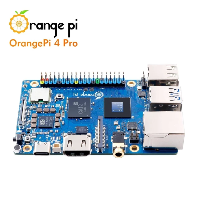 Alt view image 7 of 7 - Orange Pi 4 Pro 6GB LPDDR5 Single Board Computer 8-Core 64-Bit Allwinner A733 2.0GHz 3 TOPS NPU WiFi 6 & Bluetooth 5.4 4K HDMI 2.0 Gigabit Ethernet Android Linux Mini PC