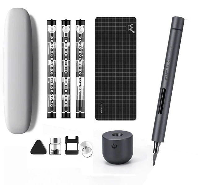 Main image of Mini Electric Screwdriver Set Cordless Rechargeable Precision Screwdriver with 56 Screw Bits 3 LED Lights Automatic and Manual Operation USB Charging Cable Magnetizer S2 Aluminum Alloy Housing