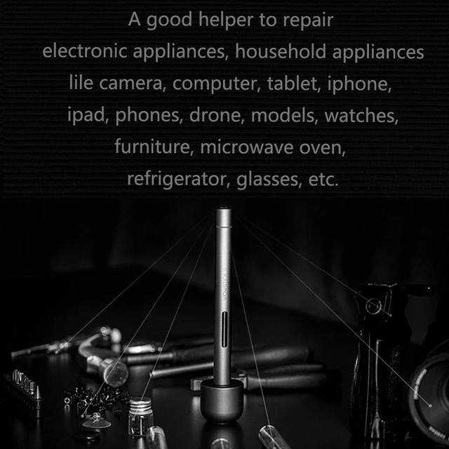 Alt view image 6 of 7 - Mini Electric Screwdriver Set Cordless Rechargeable Precision Screwdriver with 56 Screw Bits 3 LED Lights Automatic and Manual Operation USB Charging Cable Magnetizer S2 Aluminum Alloy Housing