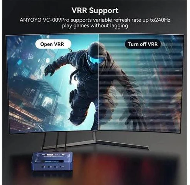 Alt view image 5 of 7 - 4K60fps Video Capture Card External Game Streaming Capture Device with VRR Support Ultra-Low Latency and Cooling Fan for Xbox Series X/S Xbox One PS5 PS4/Pro PC/Mac