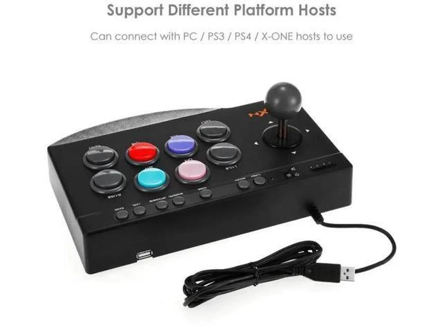 Alt view image 4 of 6 - PXN-0082 Arcade Fightstick Game Joystick Gaming Controller Gamepad Handle Controller Game Rocker for PC/PS4/PS3/Xbox One Arcade Gaming Systems and Game Consoles