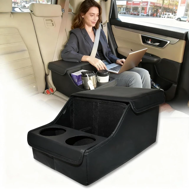Main image of Backseat Car Organizer, Middle Seat Organizer Center Console Cup Holder