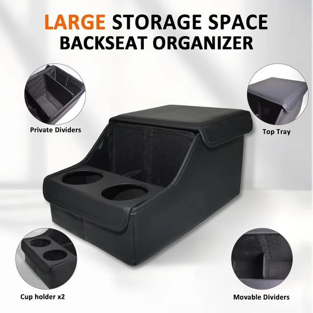 Alt view image 6 of 7 - Backseat Car Organizer, Middle Seat Organizer Center Console Cup Holder