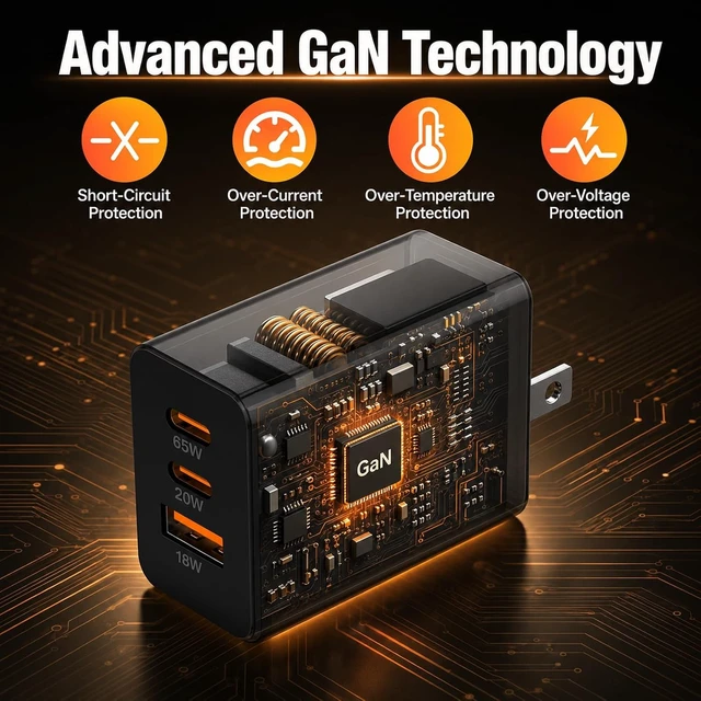 Alt view image 5 of 7 - 65W Super Fast Charger PD3.0&6/10FT USBC Cable for Galaxy S26 Ultra