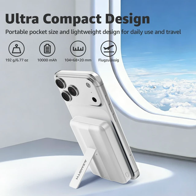 Alt view image 5 of 7 - for MagSafe Portable Charger, 10000mAh Magnetic Power Bank 20W PD