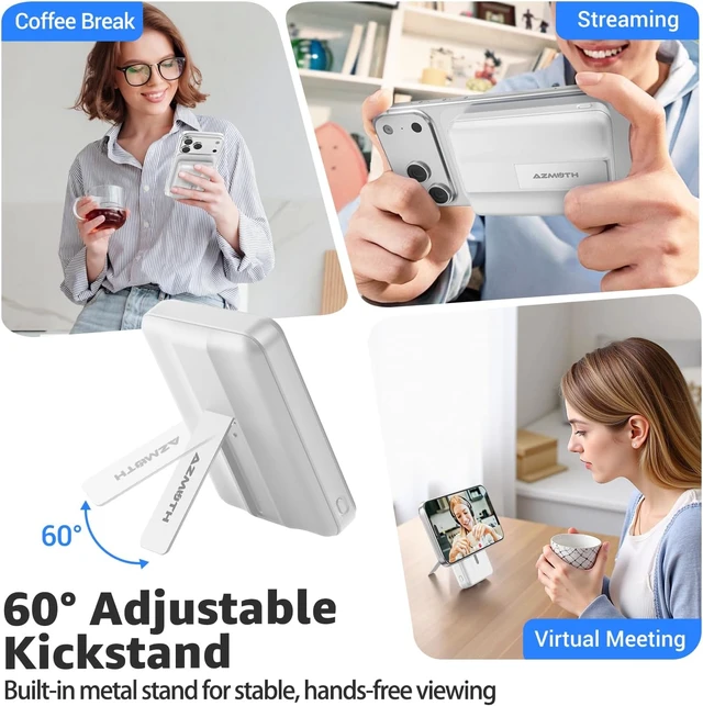 Alt view image 6 of 7 - for MagSafe Portable Charger, 10000mAh Magnetic Power Bank 20W PD