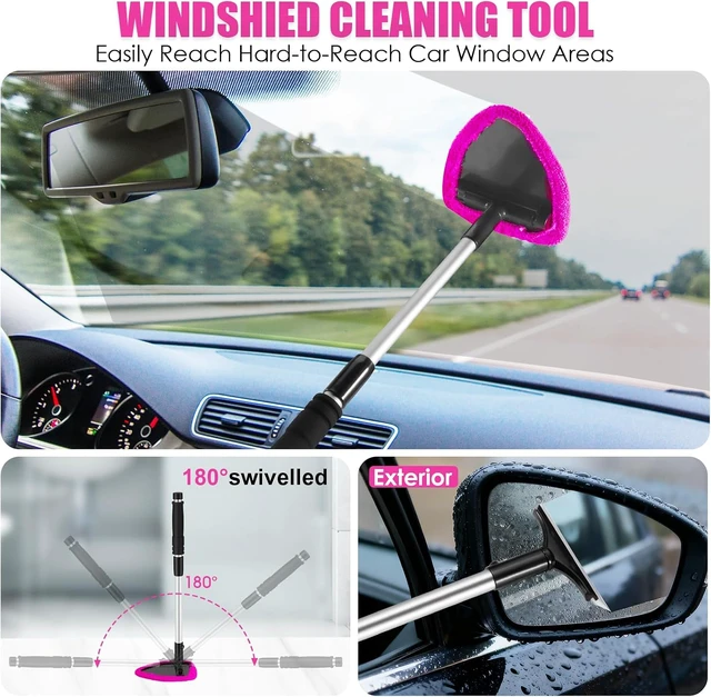 Alt view image 3 of 7 - 20PCS Pink Car Cleaning Kit, Car Interior Detailing Kit with Red High Power Handheld Vacuum, Detailing Brush Set, Windshield Cleaner, Cleaning Gel, Complete Auto Accessories for Women