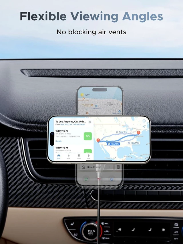 Alt view image 7 of 7 - MagFlow 25W Qi2.2 MagSafe Compatible Wireless Car Charger