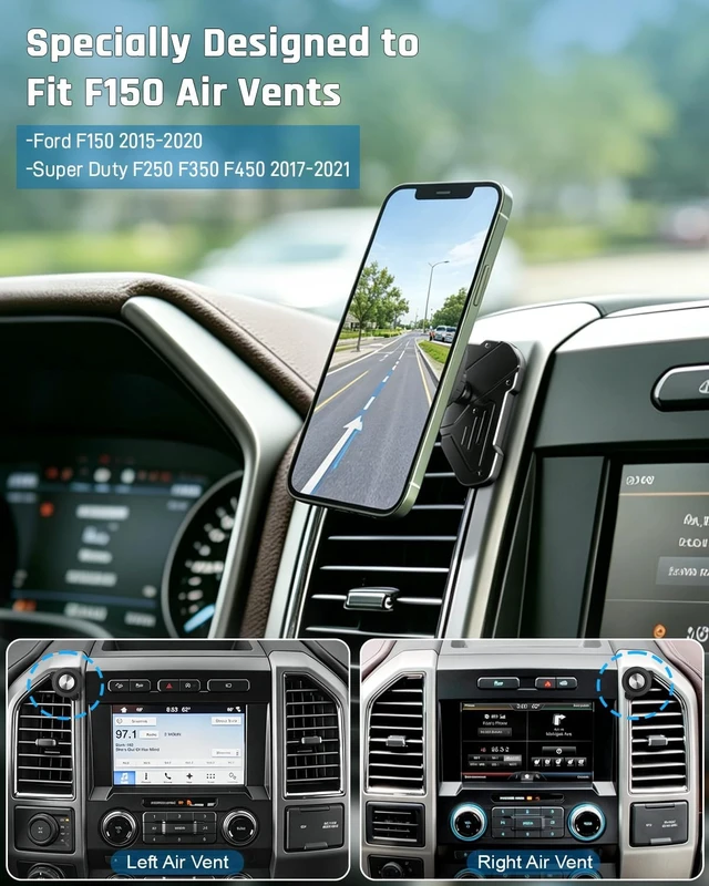 Alt view image 4 of 7 - Car Vent Phone Holder for Ford F150 2015-2020 & Super Duty 2017-2021