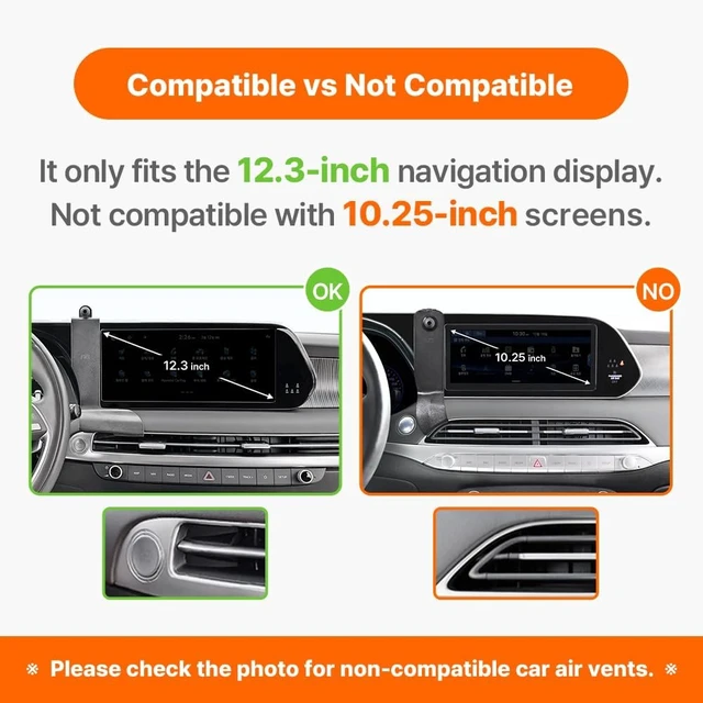 Alt view image 2 of 7 - Car Phone Holder for Hyundai Palisade 2023, 2024, 2025 Custom-Fit Mount for Seamless Display Integration, Interior Accessories for Navigation Use, Stable Driving View