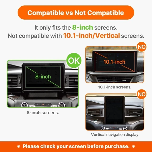 Alt view image 2 of 7 - Car Phone Holder for Ford Explorer 20202024 (6th Gen) Custom-Fit Center Display Mount for 8-Inch Screen Only, No Adhesive Installation