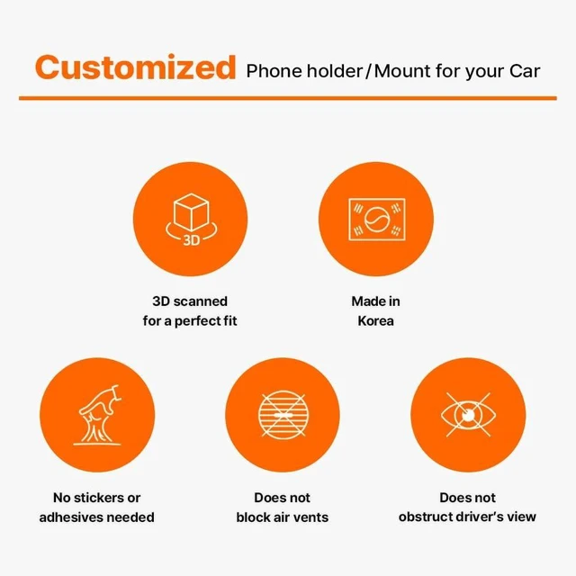 Alt view image 4 of 7 - Car Phone Holder for Ford Explorer 20202024 (6th Gen) Custom-Fit Center Display Mount for 8-Inch Screen Only, No Adhesive Installation