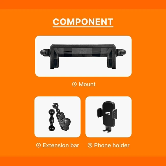 Alt view image 5 of 7 - Car Phone Holder for Ford Explorer 20202024 (6th Gen) Custom-Fit Center Display Mount for 8-Inch Screen Only, No Adhesive Installation