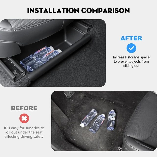 Alt view image 6 of 7 - 2PCS Under Seat Storage Box for 2026 Tesla Model Y Juniper
