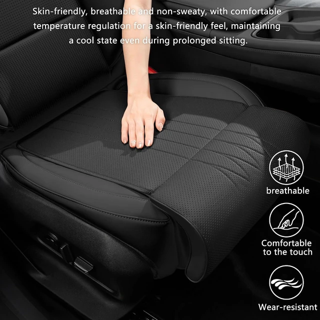 Alt view image 2 of 7 - Car Seat Extender Leg Support Cushion for Driver Seats, Black, 1P