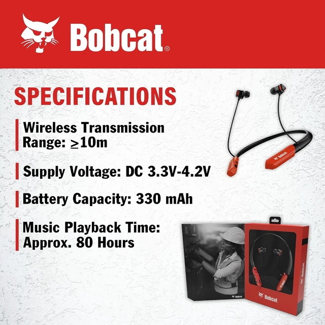 Alt view image 4 of 7 - Bobcat Neckband Bluetooth Headphones, 80H Battery, Fast Charging