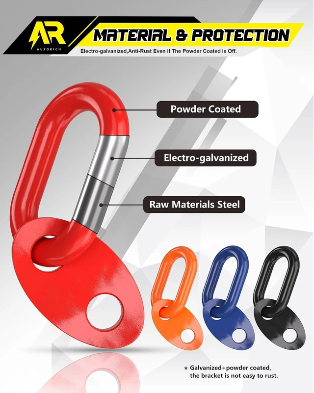 Alt view image 3 of 6 - 7100 Lifting Bracket Set for Engine - 4 Heavy-Duty Engine Lift Bracket 5500 Lb Capacity, Engine Support Bar for Lifting Slings and Load Levelers, Red