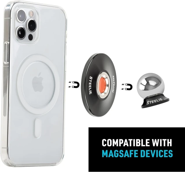 Alt view image 2 of 4 - Universal Car Phone Mount Magnetic/Orbiter Plus Dash Mount - All-Metal Car Mount Compatible with Magnets Inside MagSafe iPhones - Cell Phone Holder for Car Dashboard