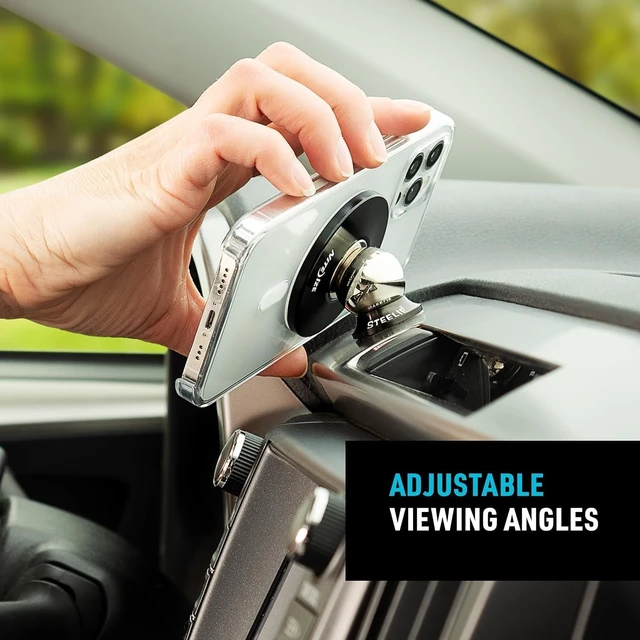 Alt view image 4 of 4 - Universal Car Phone Mount Magnetic/Orbiter Plus Dash Mount - All-Metal Car Mount Compatible with Magnets Inside MagSafe iPhones - Cell Phone Holder for Car Dashboard