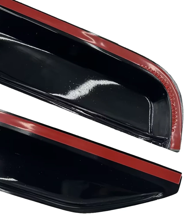 Alt view image 5 of 7 - Tape-On Side Window Visor Deflectors Rain Guards for 2019-2024 Chevy Silverado/GMC Sierra 1500 Crew Cab, 2020-2024 Silverado/Sierra 2500HD 3500HD Window Rain Deflectors 4pcs