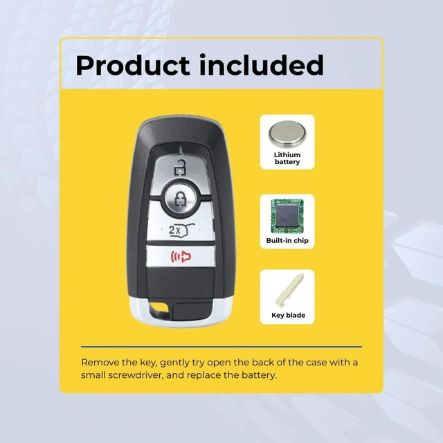 Alt view image 2 of 7 - Replacement Key Fob Compatible with Escape 2022 FCC M3N-A2C93142300 M3NA2C93142300 Part Number 164-R8197 164R8197