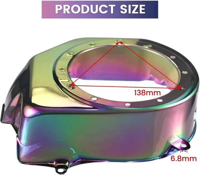 Alt view image 2 of 7 - Recoil Fan Cover Shroud for Predator Honda GX160 GX200, Mirror-Colorful