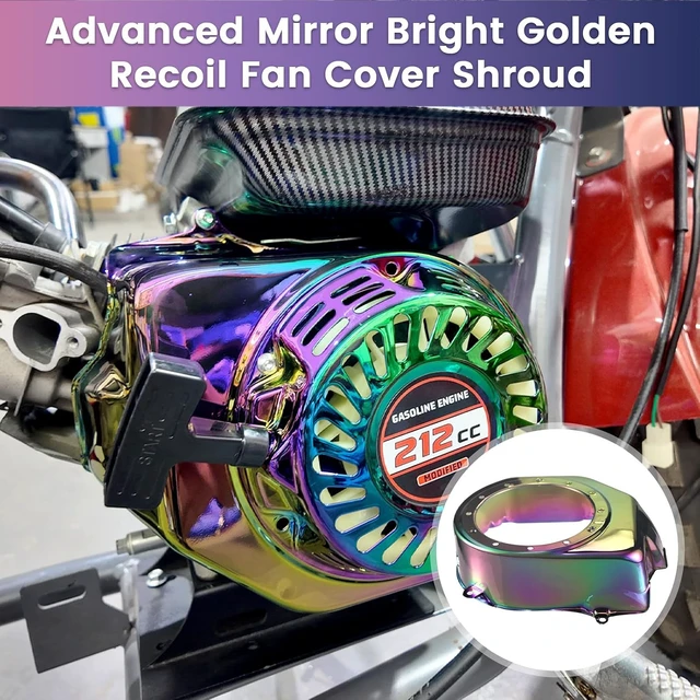 Alt view image 7 of 7 - Recoil Fan Cover Shroud for Predator Honda GX160 GX200, Mirror-Colorful