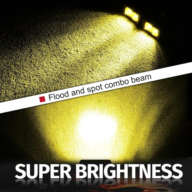 Alt view image 5 of 7 - LED Pods Amber 3" Driving Fog Light Yellow Off Road Lights