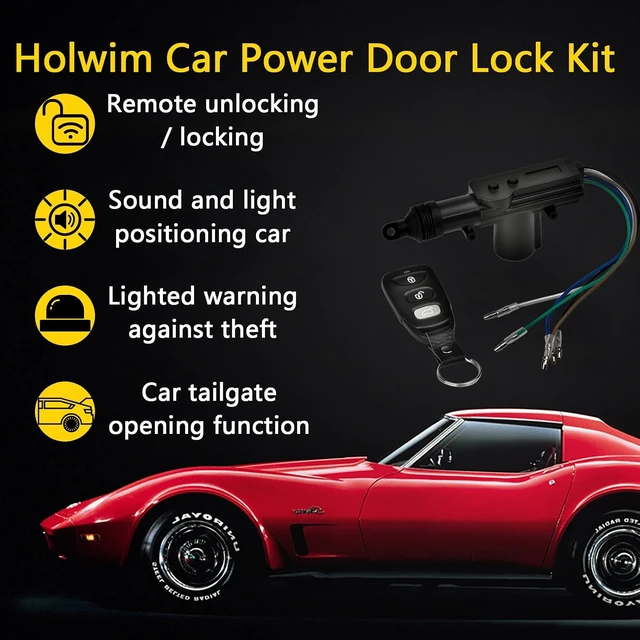 Alt view image 2 of 7 - Universal Car Power Door Lock Kit with 4Pcs 12V Car Door Lock Actuator, Keyless Entry System with 2 Remotes, 1 Central Locking System, 1 Faraday Bag, Power Central Lock Kit for Cars,Auto,Truck