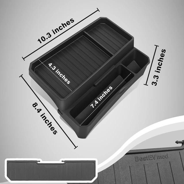 Alt view image 4 of 7 - Sunglasses Holder Dash Organizer for 2024-2026 Tesla Cybertruck
