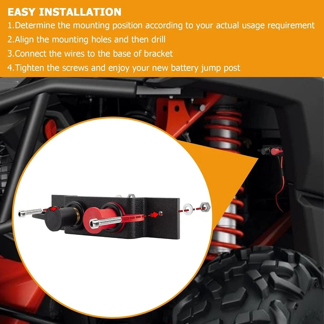 Alt view image 3 of 7 - Battery Terminals Relocation Kit Fit For Maverick X3 RZR UTV ATV Car