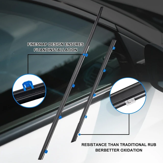 Alt view image 6 of 7 - Window Molding Trim for 2012-2015 Honda Civic 4-Door Sedan