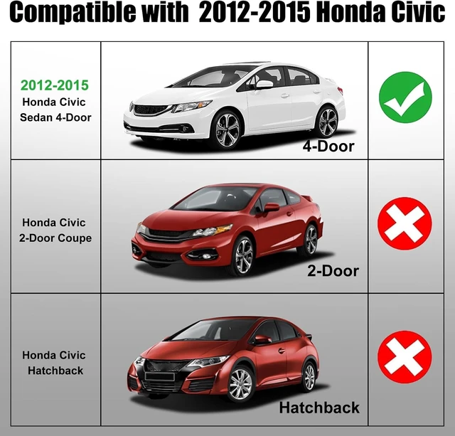 Alt view image 4 of 7 - Window Molding Trim for 2012-2015 Honda Civic 4-Door Sedan
