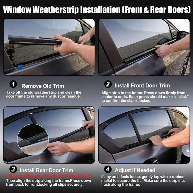 Alt view image 7 of 7 - Window Molding Trim for 2012-2015 Honda Civic 4-Door Sedan